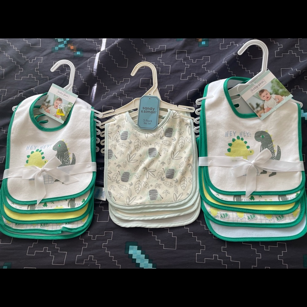 Lot of 19 boys bibs